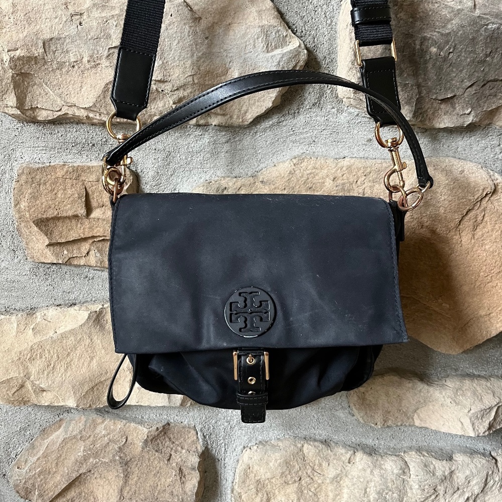Tory Burch Black Nylon Crossbody Bag